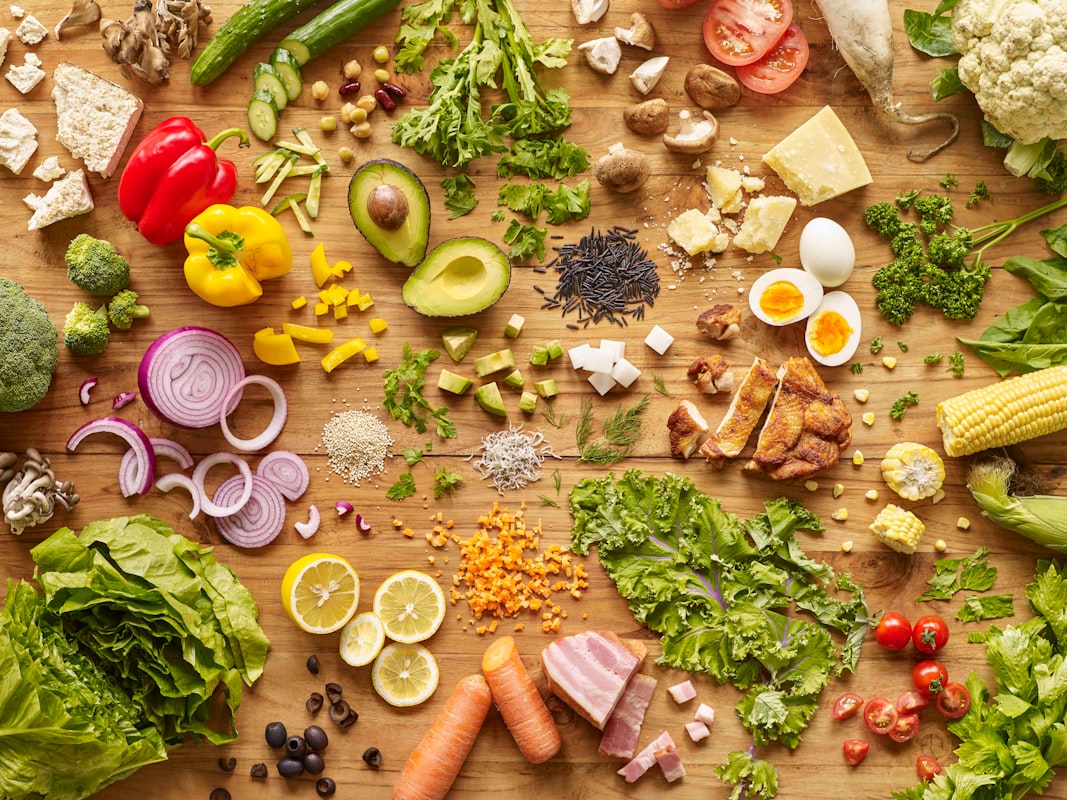 Fresh vegetables and wholesome ingredients
